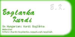 boglarka kurdi business card